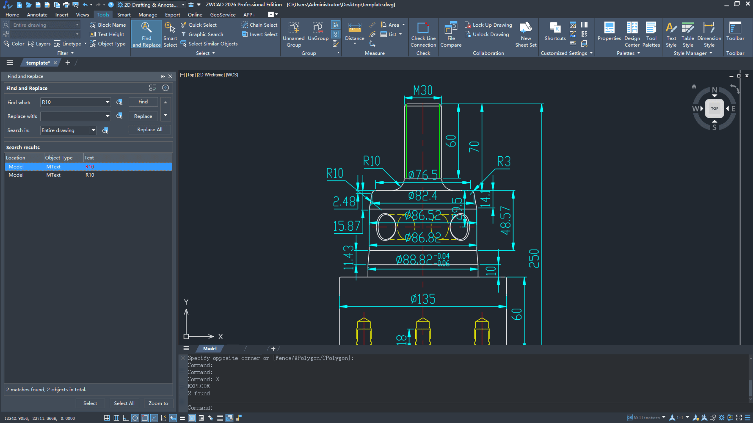 Vyhľadávanie v ZWCAD 2026