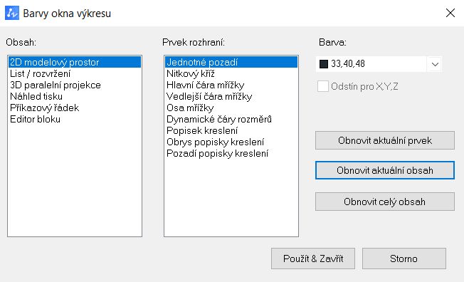 ZWCAD Užívateľské menu