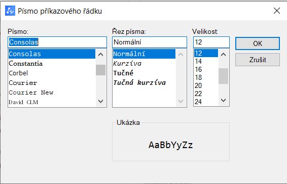 ZWCAD Uživatelské menu