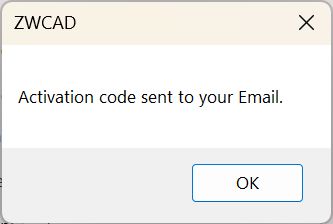 SPCAD dialog k zaslanému kódu