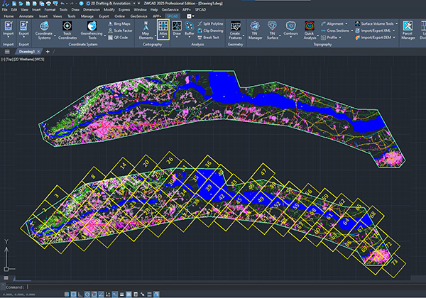 Mapové listy v SPCADu